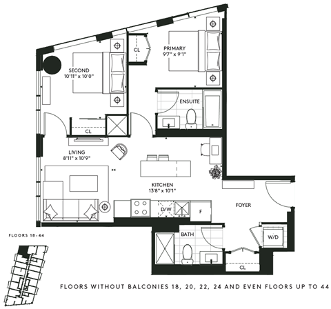 450 Front Street West Studio-3 Beds Apartment for Rent - Photo Gallery 47